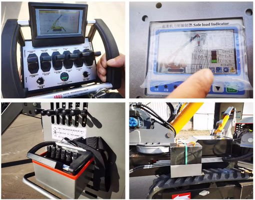 XDEM 10T 12T Mini Crawler Hidrolik vinç kaldırıcı Teleskopik Dizel Track Örümcek vinç