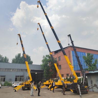 İnşaat Aletleri Teleskopik Boom 1-8 ton Örümcek vinçleri Elektrikli çift güç