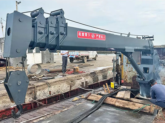 XDEM Büyük Tonaj Hidrolik Teleskopik Kol Dock Cranes Gemi Cranı Üreticileri Gemilerde Ağır kaldırma