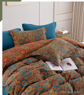 Yeni Tasarım Jacquard Pamuk Kumaş Yatak Çamaşırı Set Cutom Boyut Yatak Çamaşırı Yatak Çamaşırı