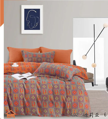 Reaktif iplik renklendirilmiş pamuk Jacquard yatak çamaşırları seti