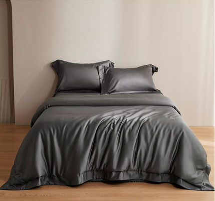 Pure Color 100S Lenzing Lüks Tencel Duvet Cover Yatak Çamaşırı Set Ev Tekstil Ürün Özel Boyut