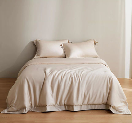 Solid Color 100S Lenzing Tencel Duvet Cover Yatak Çamaşırları Seti Ev Tekstil Ürün Özel Boyut