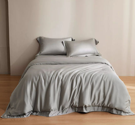 Solid Color 100S Lenzing Tencel Duvet Cover Yatak Çamaşırları Seti Ev Tekstil Ürün Özel Boyut
