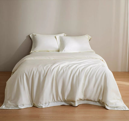 Solid Color 100S Lenzing Tencel Duvet Cover Yatak Çamaşırları Seti Ev Tekstil Ürün Özel Boyut
