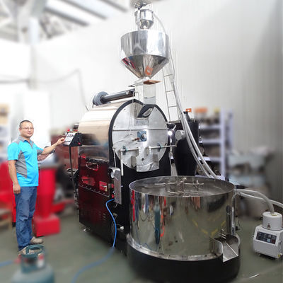 Fabrika kullanımı için endüstriyel kahve kızartma makinesi 50kg 60kg PLC kontrolü ile