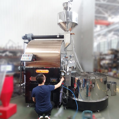 Fabrika kullanımı için endüstriyel kahve kızartma makinesi 50kg 60kg PLC kontrolü ile