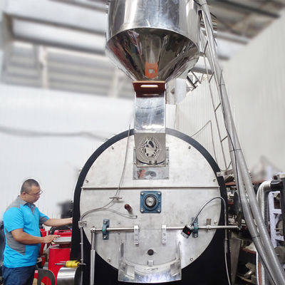 Fabrika kullanımı için endüstriyel kahve kızartma makinesi 50kg 60kg PLC kontrolü ile