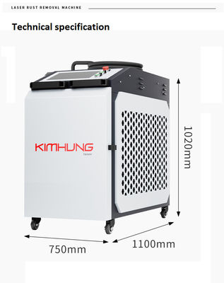 Yüksek Hızlı Lazer Temizleme Makinesi 1500W 2000W Hava Soğutma Paslanmaz Malzeme Metal Paslı Yağ Oksidasyon Katmanı Çıkarma