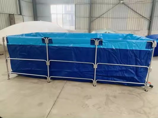 XDEM Tarım Katlanabilir PVC Kare Tanklar Tarpaulin Kültür Kare Balık Havuzu Balık Çiftliği Kullanımı için Dikdörtgen Şekil