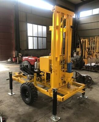 YZ50-150H Hidrolik Dizel Su Kuyu Buhran Makinesi Seçenek Tekerlek/Sürünen Şasi 210m Derin Delikli Kuyu Buhranı Rig Max 400mm Diametresi Değişken Hızlı Su Buhranı Ekipmanı Çiftlik İrişimi İçin