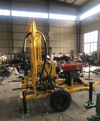 YZ50-150H Hidrolik Dizel Su Kuyu Buhran Makinesi Seçenek Tekerlek/Sürünen Şasi 210m Derin Delikli Kuyu Buhranı Rig Max 400mm Diametresi Değişken Hızlı Su Buhranı Ekipmanı Çiftlik İrişimi İçin