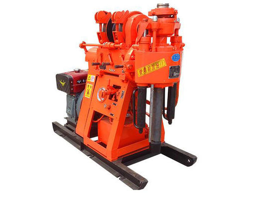 Portatif XY-1A-4H Jeolojik Keşif Buhralama Rig 150m Hidrolik Besleme Kaya Çekirdekleme Makinesi Dağ ve Düz inşaat araştırması için entegre dizel motorlu çamur pompası