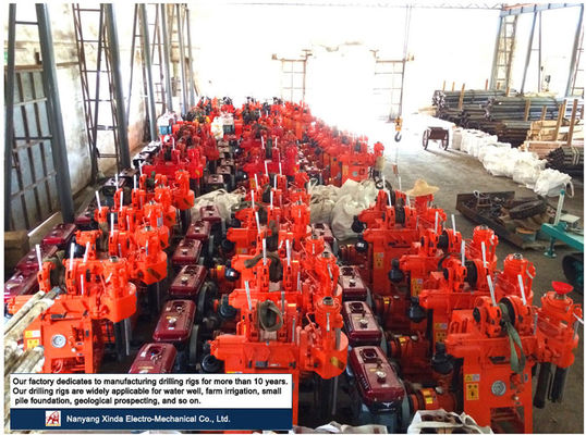 Portatif XY-1A-4H Jeolojik Keşif Buhralama Rig 150m Hidrolik Besleme Kaya Çekirdekleme Makinesi Dağ ve Düz inşaat araştırması için entegre dizel motorlu çamur pompası